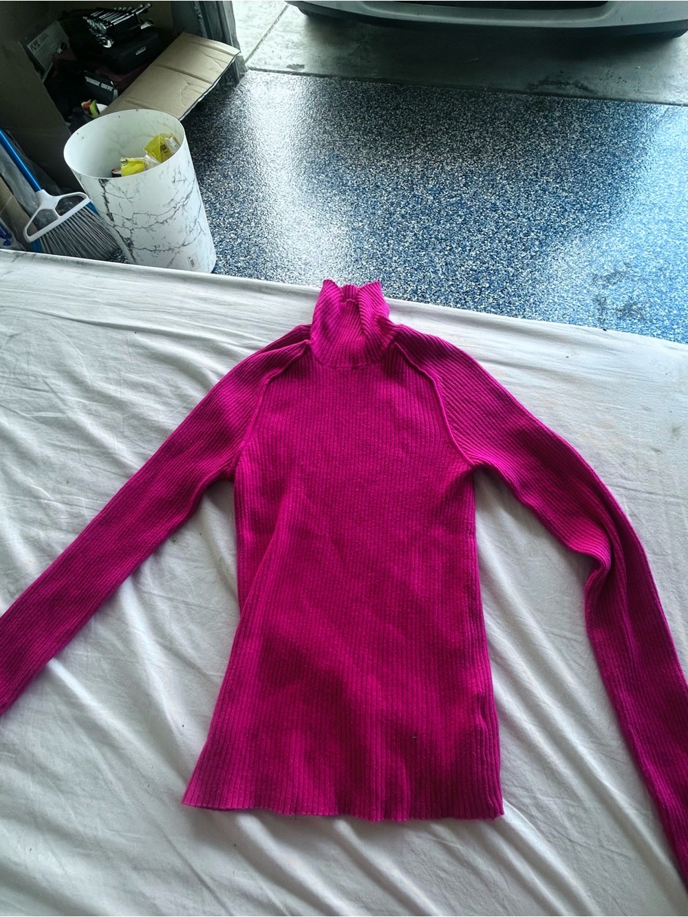 Universal Thread Ribbed Turtleneck Sweater - Fuchsia